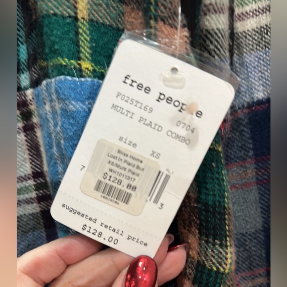 NWT FREE PEOPLE FLANNEL - Picture 2 of 2